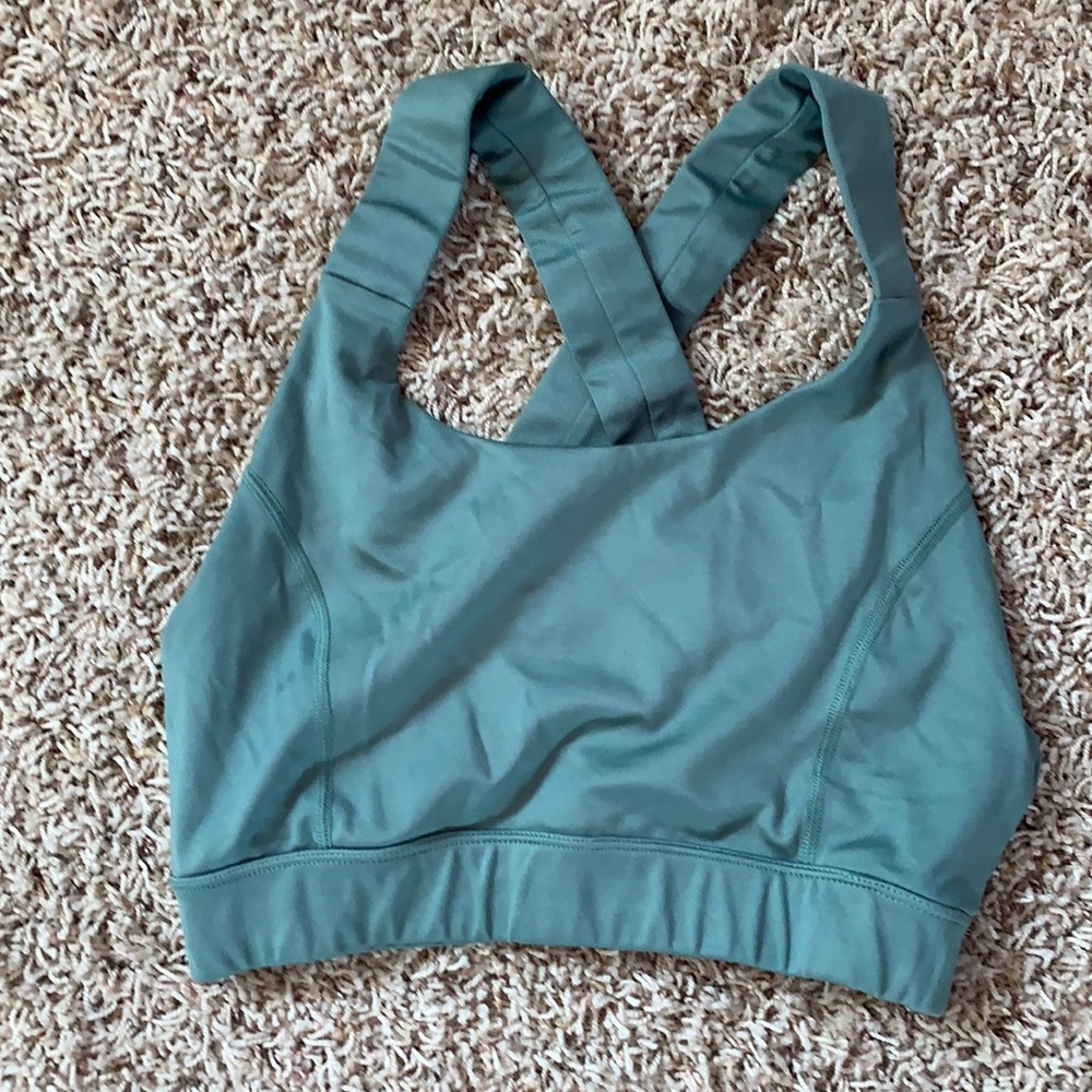 Glyder sports bra sage green